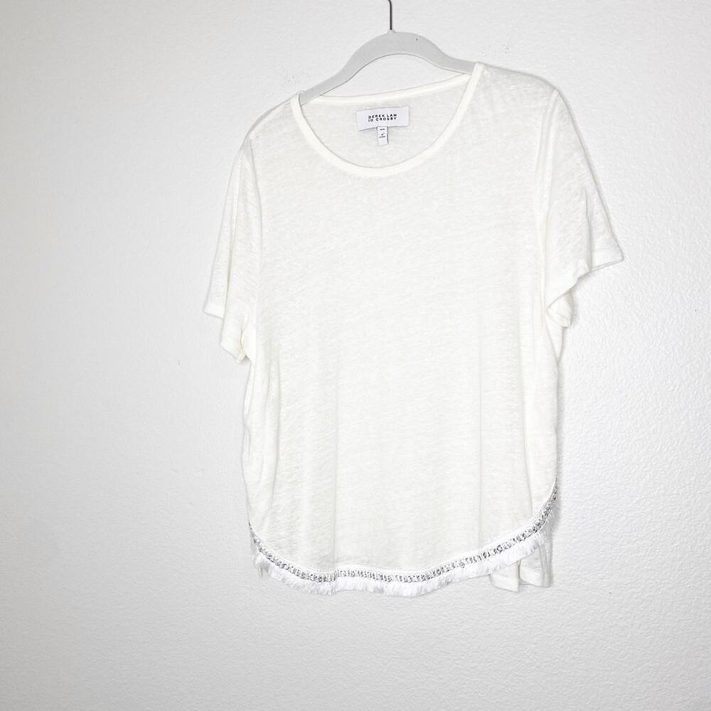 Derek Lam 10 Crosby White Chain Tshirt Medium